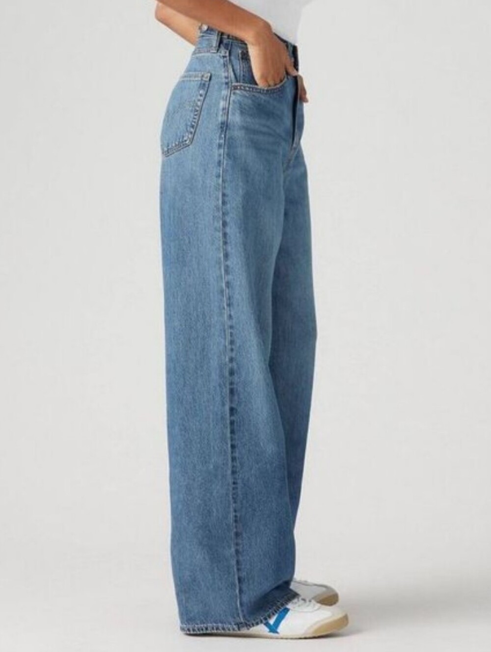 Levi's Cinch Baggy Wide-Leg High-Rise Jeans - New Shade Chasi Chasing Dreams - Picture 3 of 6